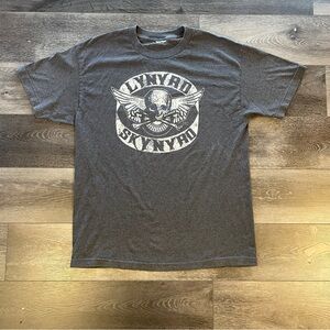 Vintage Y2K WINTERLAND Lynrd Skynrd Ringer Tee Mens L Gray Classic Rock T-Shirt